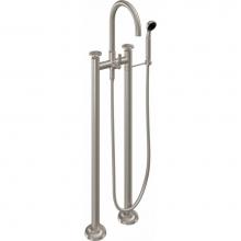 California Faucets 1003-80W.18-PC - Industrial Floor Mount Tub Filler - Arc Spout