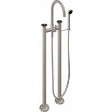 California Faucets 1003-80WB.20-PC - Industrial Floor Mount Tub Filler - Arc Spout