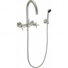 California Faucets 1006-30X.20-PC - Industrial Wall Mount Tub Filler - Arc Spout