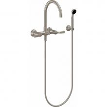 California Faucets 1006-80.20-PC - Industrial Wall Mount Tub Filler - Arc Spout