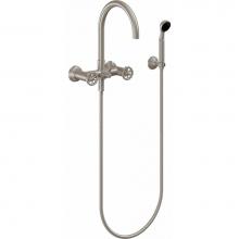 California Faucets 1006-80W.18-PC - Industrial Wall Mount Tub Filler - Arc Spout