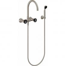 California Faucets 1006-80WB.20-PC - Industrial Wall Mount Tub Filler - Arc Spout