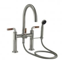 California Faucets 1008-30T.20-PC - Industrial Deck Mount Tub Filler