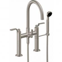 California Faucets 1008-80.20-PC - Industrial Deck Mount Tub Filler - Arc Spout