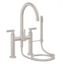 California Faucets 1108-37.18-PC - Contemporary Deck Mount Tub Filler - Arc Spout