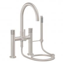 California Faucets 1108-39RI.20-PC - Contemporary Deck Mount Tub Filler - Arc Spout