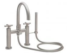 California Faucets 1108-E4.18-PC - Contemporary Deck Mount Tub Filler - Arc Spout