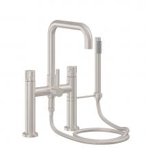 California Faucets 1208-39H.18-PC - Contemporary Deck Mount Tub Filler - Quad Spout