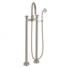 California Faucets 1303-47.20-PC - Traditional Floor Mount Tub Filler - Arc Spout