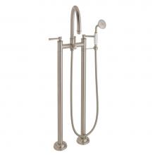 California Faucets 1303-48.18-PC - Traditional Floor Mount Tub Filler - Arc Spout