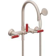 California Faucets 1306-60-RD.20-PC - Traditional Wall Mount Tub Filler - Arc Spout