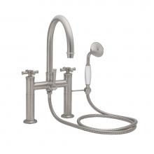 California Faucets 1308-35.18-PC - Traditional Deck Mount Tub Filler - Arc Spout