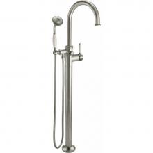 California Faucets 1311-35.18-PC - Traditional Single Hole Floor Mount Tub Filler - Arc Spout