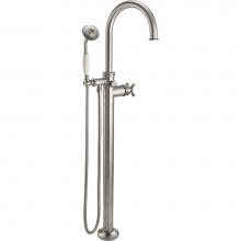 California Faucets 1311-H48X.18-PC - Traditional Single Hole Floor Mount Tub Filler - Arc Spout