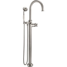 California Faucets 1311-H60X.18-PC - Traditional Single Hole Floor Mount Tub Filler - Arc Spout