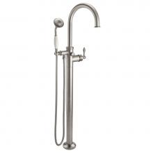 California Faucets 1311-61.20-PC - Traditional Single Hole Floor Mount Tub Filler - Arc Spout