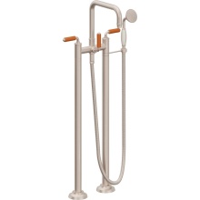 California Faucets 1403-60-OP.18-PC - Traditional Floor Mount Tub Filler - Quad Spout