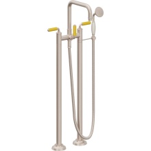 California Faucets 1403-60-YP.18-PC - Traditional Floor Mount Tub Filler - Quad Spout