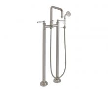 California Faucets 1403-35.20-PC - Traditional Floor Mount Tub Filler - Quad Spout