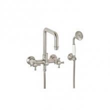 California Faucets 1406-48.20-PC - Traditional Wall Mount Tub Filler - Quad Spout