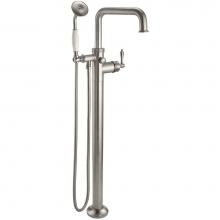 California Faucets 1411-61.20-PC - Traditional Single Hole Floor Mount Tub Filler - Quad Spout