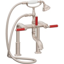 California Faucets 1508-60-RD.18-PC - Traditional Deck Mount Tub Filler
