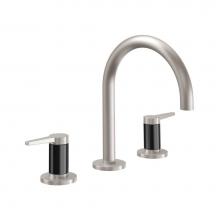 California Faucets 5302FZBF-MOB - 8'' Widespread Lavatory Faucet with ZeroDrain - High Spout; Carbon Fiber Insert