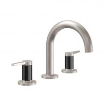 California Faucets 5302MFZBF-MOB - 8'' Widespread Lavatory Faucet with ZeroDrain - Medium Spout; Carbon Fiber Insert