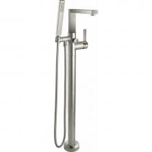 California Faucets 7711-E3.18-PC - Modern Single Hole Floor Mount Tub Filler