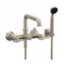 California Faucets 8608W-ETW.18-RBZ - Wall Mount Tub Filler High Spout - Wheel Handles