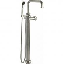 California Faucets 8511W.20-PC - Single Hole Floor Mount Tub Filler- Wheel Handles