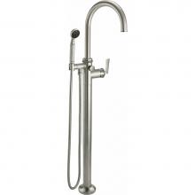 California Faucets 8611.18-PC - Single Hole Floor Mount Tub Filler