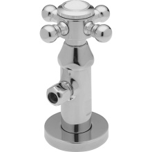 California Faucets 9001-47-PC - Deluxe Angle Stop with Flange and Decorative Handle