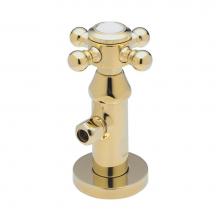 California Faucets 9000-XX-PC - Deluxe Angle Stop With Flange And Decorative Handle