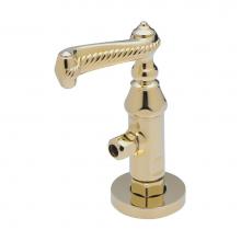 California Faucets 9001-55-PC - Deluxe Angle Stop with Flange and Decorative Handle