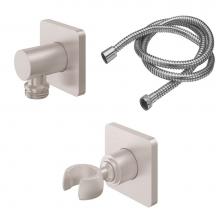 California Faucets 9125-37-PC - Wall Mounted Handshower Kit - Rounded Square