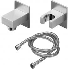 California Faucets 9125-72-WHT - Wall Mounted Handshower Kit - Rectangle