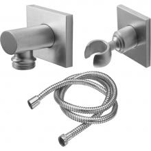 California Faucets 9125-77-PC - Wall Mounted Handshower Kit - Square