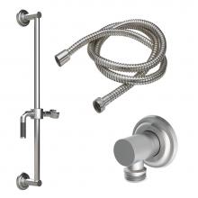 California Faucets 9127-30F-PC - Slide Bar Handshower Kit - Carbon Fiber Lever Handle with Concave Base