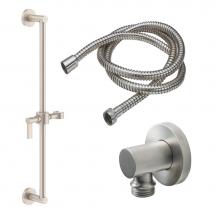 California Faucets 9127-40-PC - Slide Bar Handshower Kit -Lever Handle with Round Base
