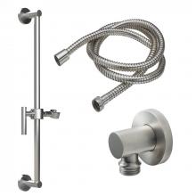 California Faucets 9127-66-PC - Slide Bar Handshower Kit - Lever Handle with Round Base