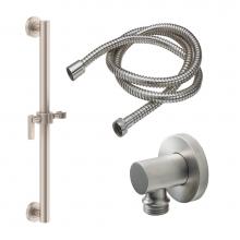 California Faucets 9127-GB30-38-PC - 30'' Grab Bar Handshower Kit - Lever Handle with Round Base