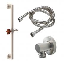 California Faucets 9127-GB30-38XT-PC - 30'' Grab Bar Handshower Kit - Cross Handle with Round Base