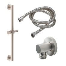 California Faucets 9127-GB30-39-PC - 30'' Grab Bar Handshower Kit - Cylinder Handle with Round Base