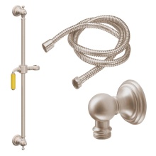 California Faucets 9129-60-YP-PC - Slide Bar Handshower Kit - Yellow Porcelain Lever Handle with Line Base