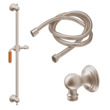 California Faucets 9129-GB24-60-OP-PC - 24'' Grab Bar Handshower Kit - Orange Porcelain Lever Handle with Line Base