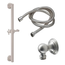 California Faucets 9129-GB30-60-PC - 30'' Grab Bar Handshower Kit - Lever Handle with Line Base