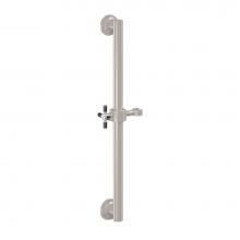 California Faucets 9424S-30XF-MBLK - 24'' Grab Bar with Slide
