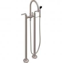 California Faucets C108-ETF.20-PC - Floor Mount Tub Filler with Handshower
