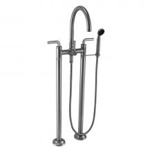 California Faucets 1003-30XF.20-RBZ - Contemporary Floor Mount Tub Filler
